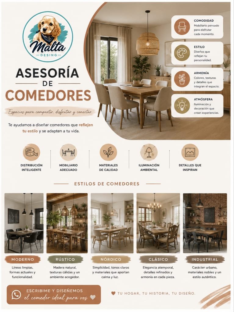 Asesoría de diseño de comedores — Malta Desing